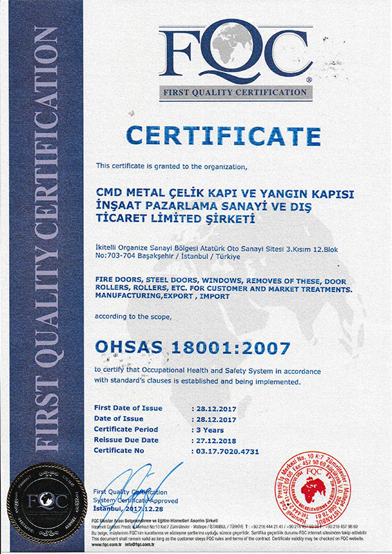 CMD OHSAS 18001
